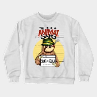 the animal gang sloth urban style Crewneck Sweatshirt